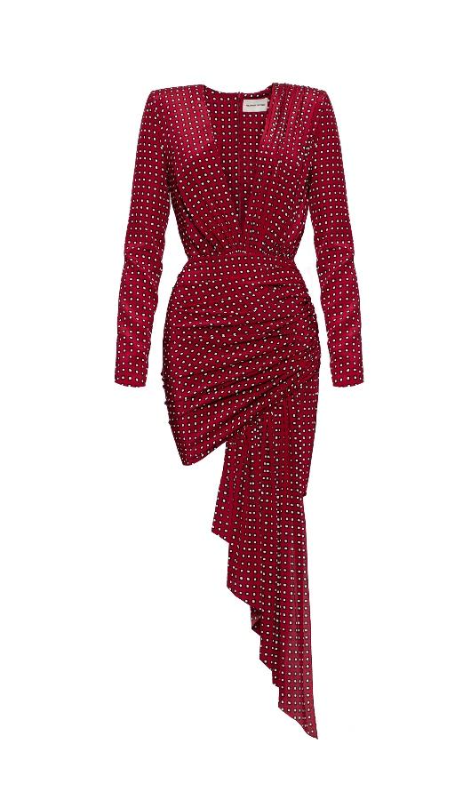 Foulard Print Crepe Dress