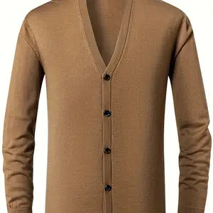 Men's 100% Wool V-Neck Jacket