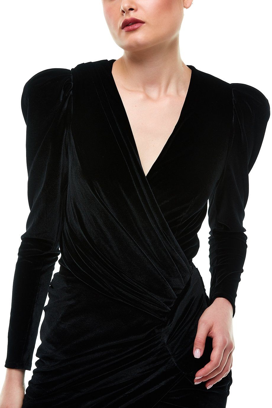 Black Velvet Jersey Dress