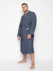 Men's cotton honeycomb bathrobe